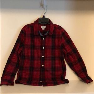 Black and red plaid boy’s shirt